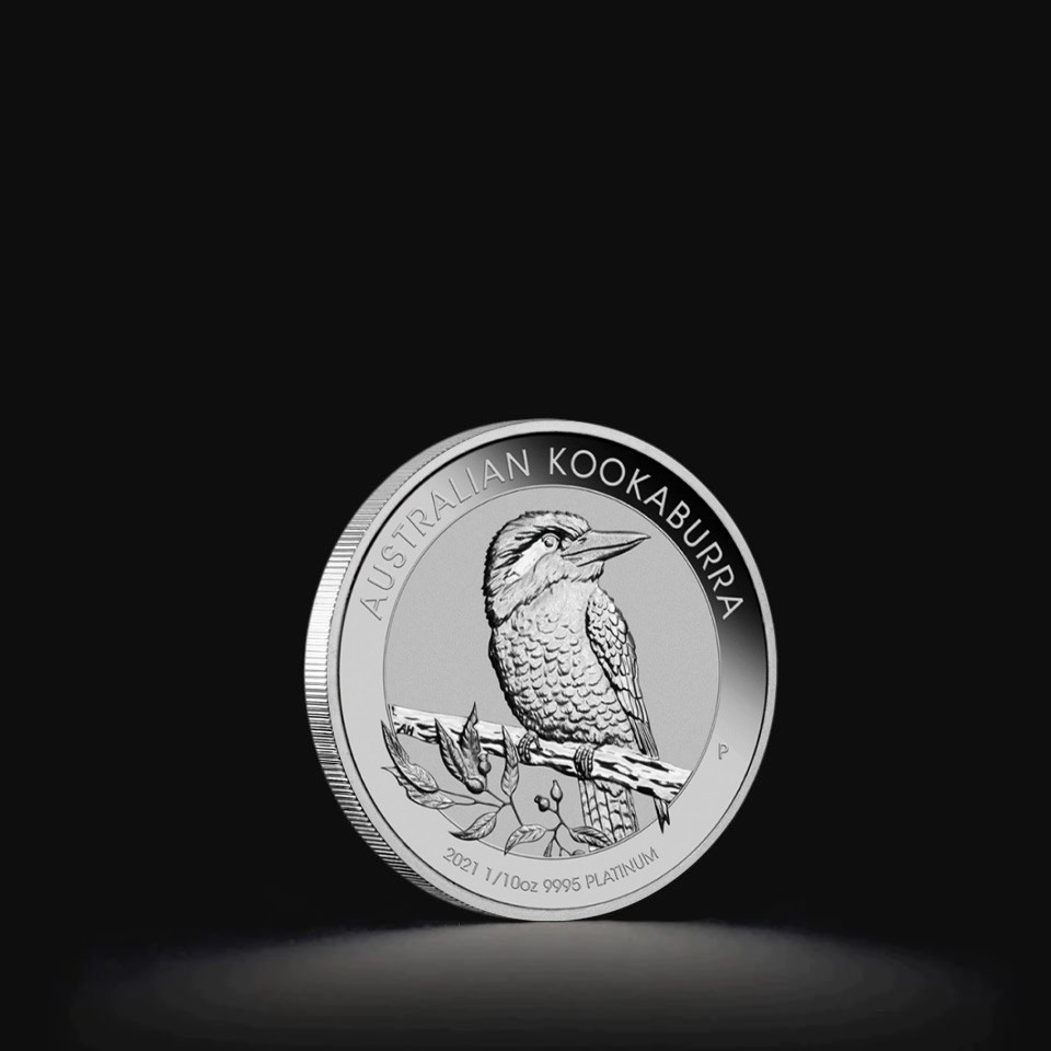 Platynowa moneta Australijska Kookaburra 1/10 oz
