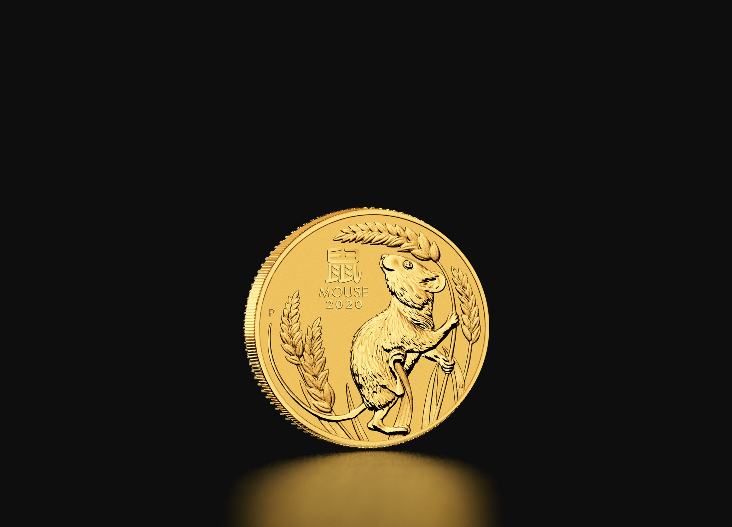 Złota moneta Australijski Lunar Rok Myszy 2020 1/10 oz