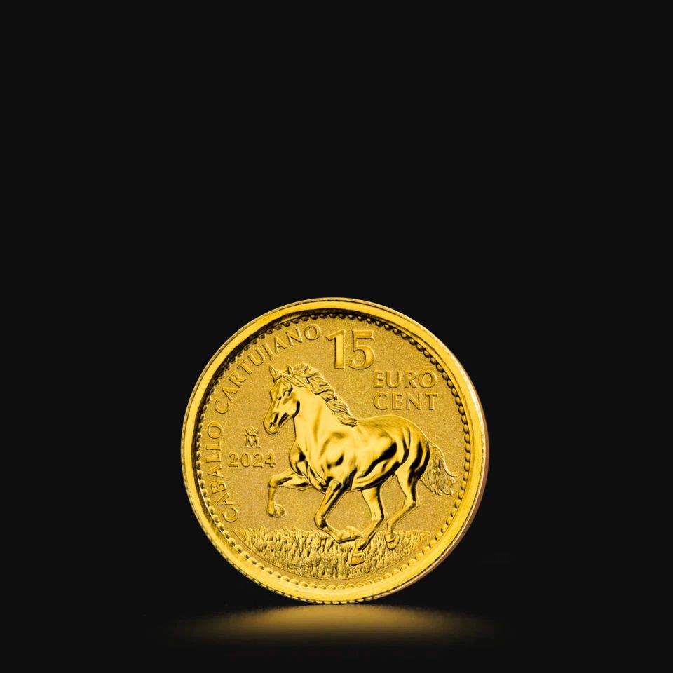 Złota moneta Hiszpański Koń Carthusian 1/10 oz