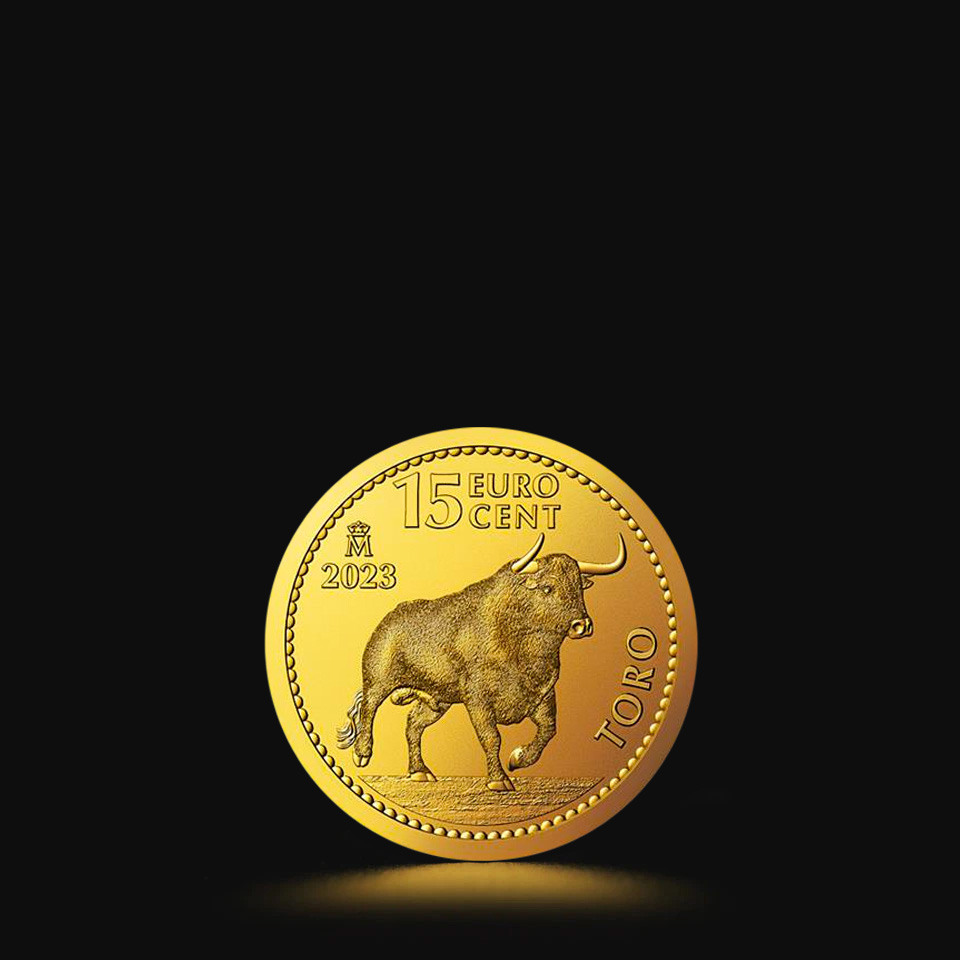Złota moneta Hiszpański Byk 1/10 oz