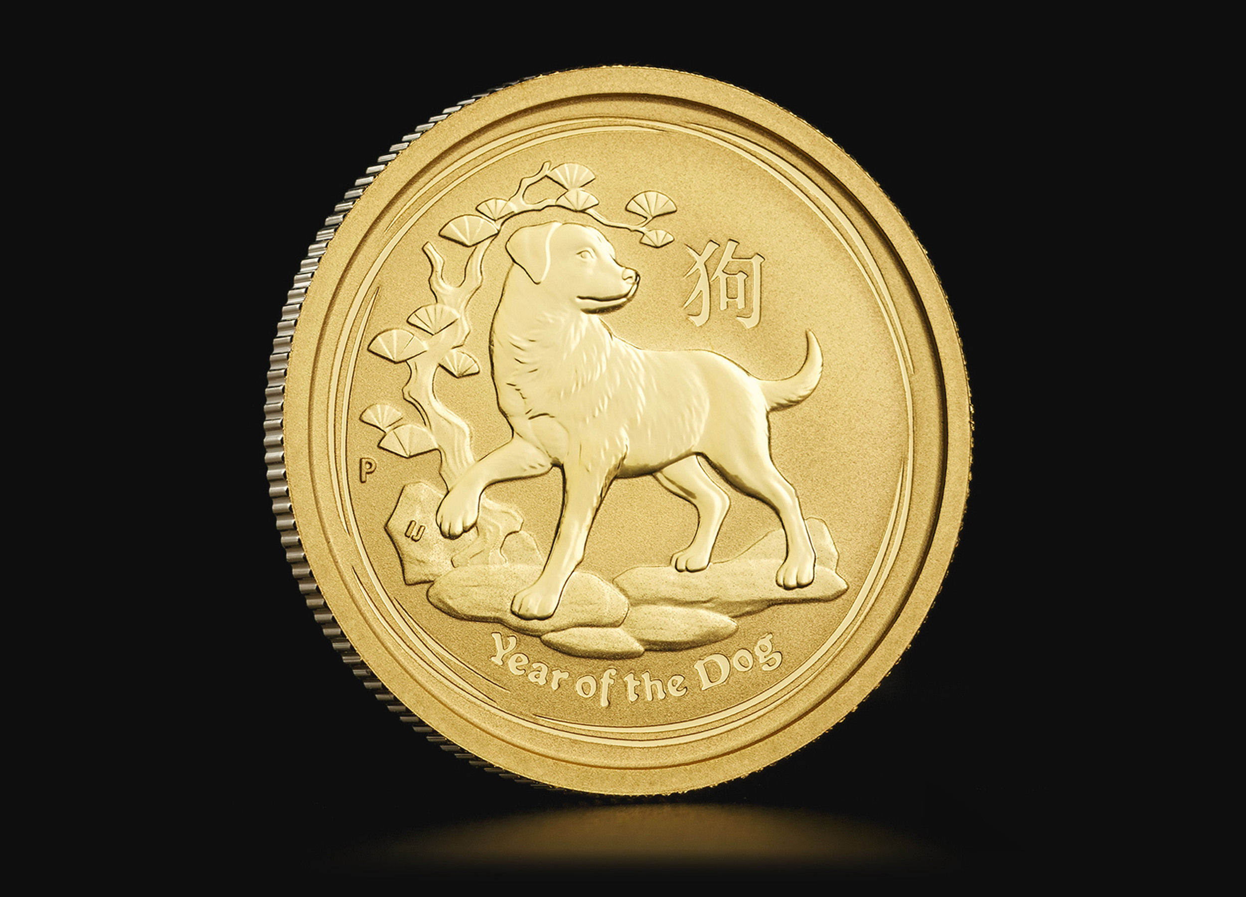 Złota moneta Australijski Lunar Rok Psa 2018 1/4 oz
