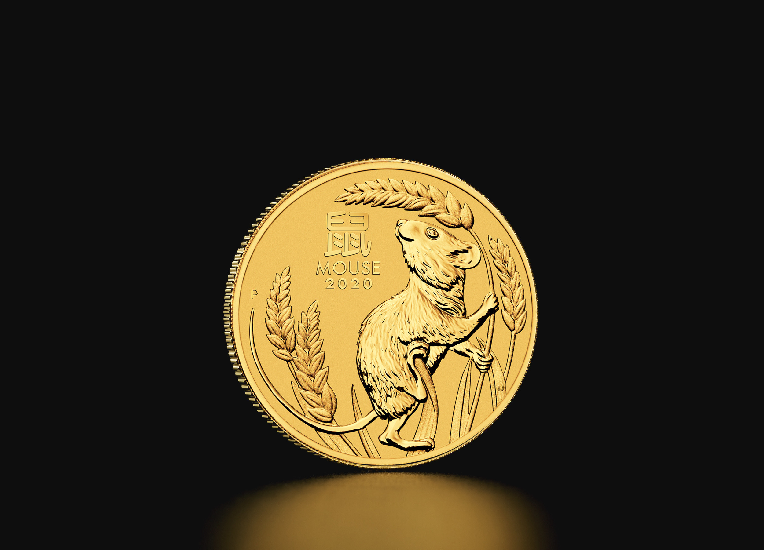Złota moneta Australijski Lunar Rok Myszy 2020 1/4 oz