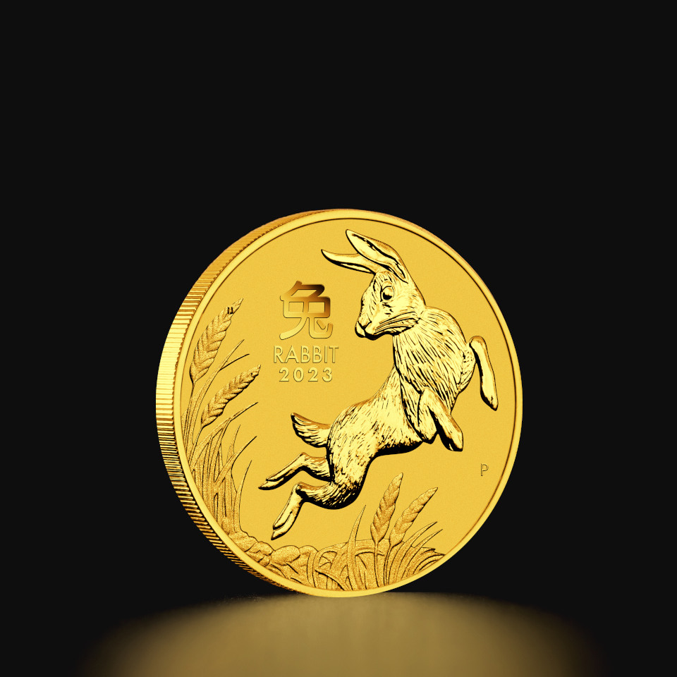 Złota moneta Australijski Lunar Rok Królika 2023 1/4 oz