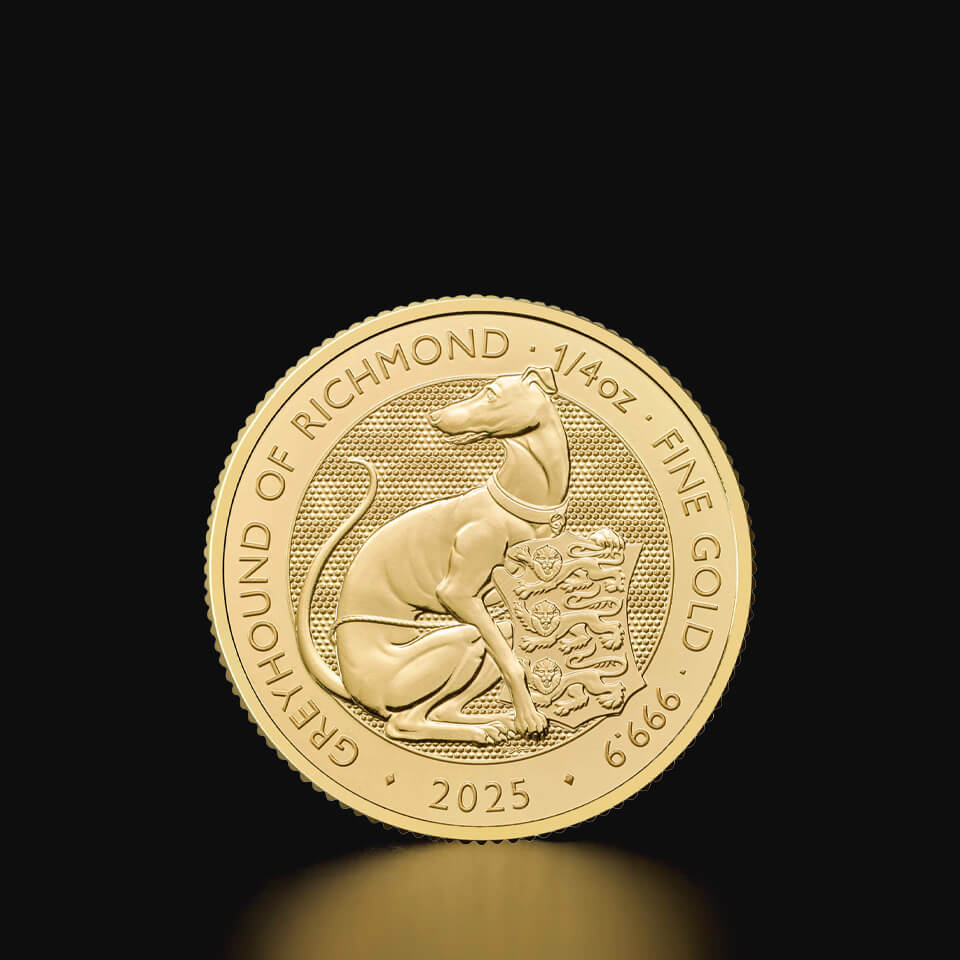 Złota moneta Bestie Tudorów: Chart z Richmond 1/4 oz