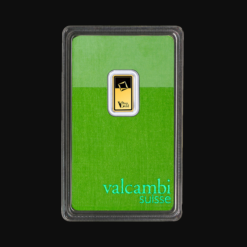 Sztabka złota 1g Valcambi Green Gold