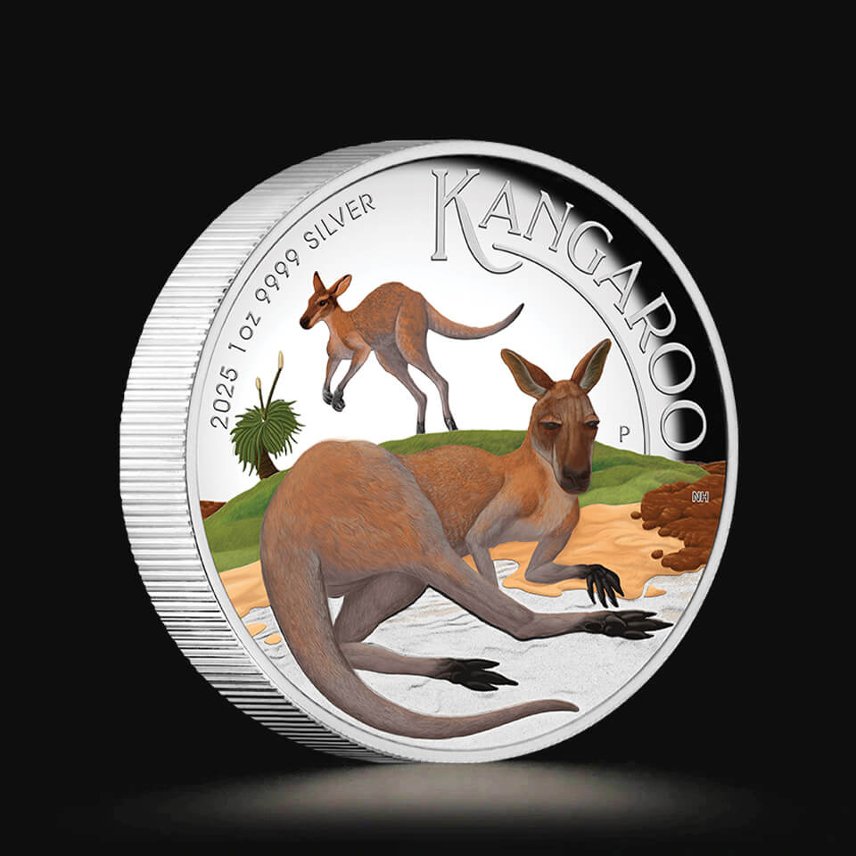 Srebrna moneta Australijski Kangur Kolorowy Proof 1 oz