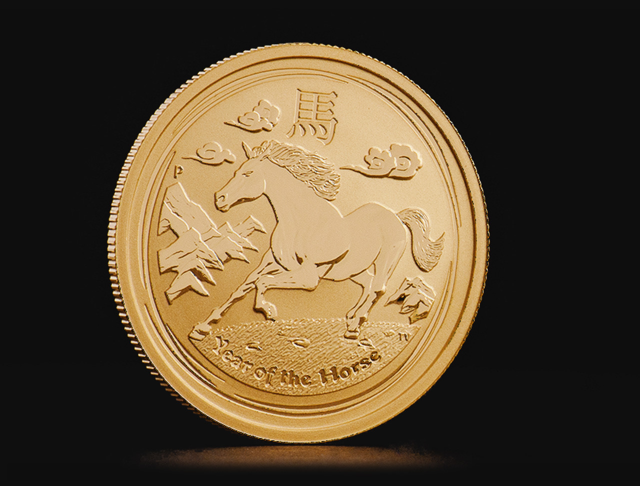 Złota moneta Australijski Lunar Rok Konia 2014 1 oz