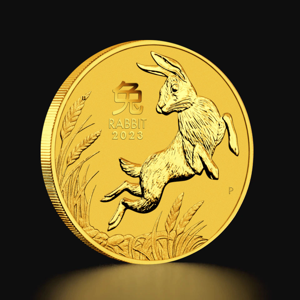 Złota moneta Australijski Lunar Rok Królika 1 oz