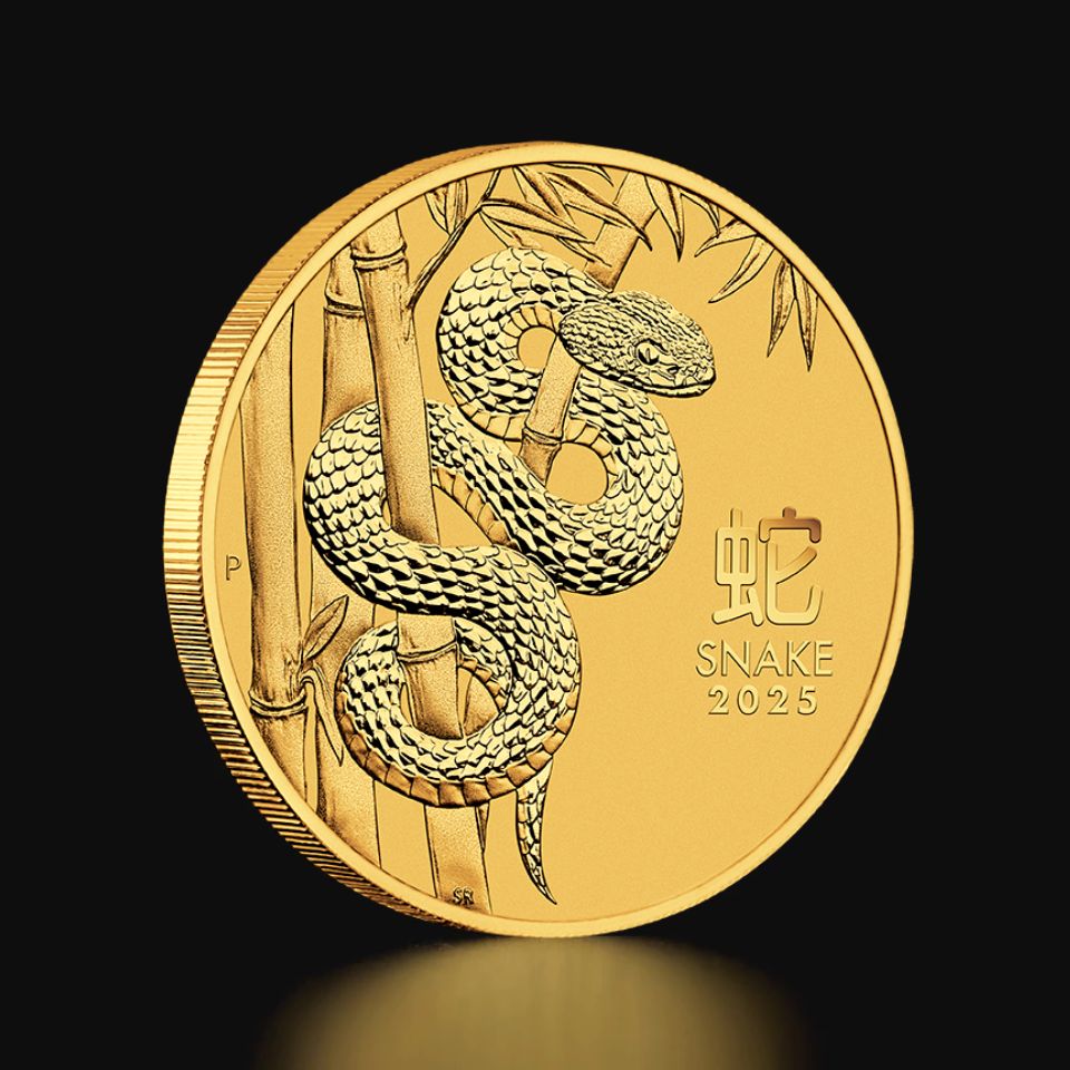 Złota moneta Australijski Lunar Rok Węża 2025 1 oz