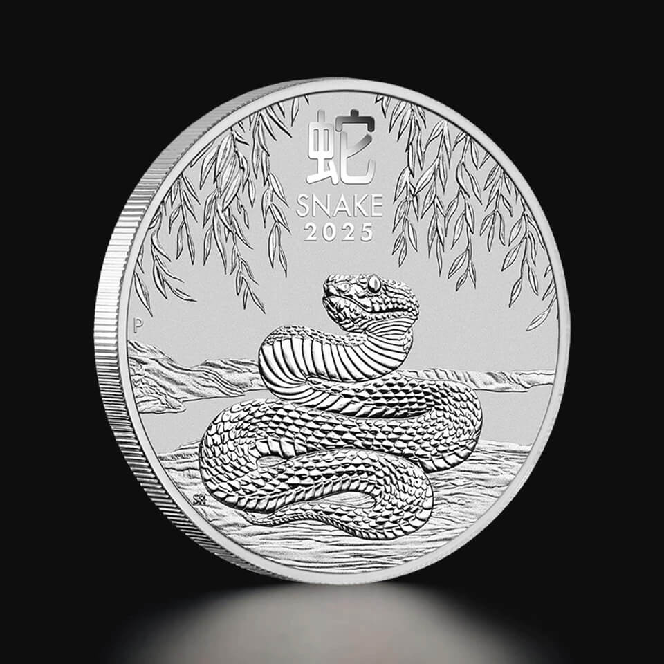 Srebrna moneta Australijski Lunar Rok Węża 2025 1 oz