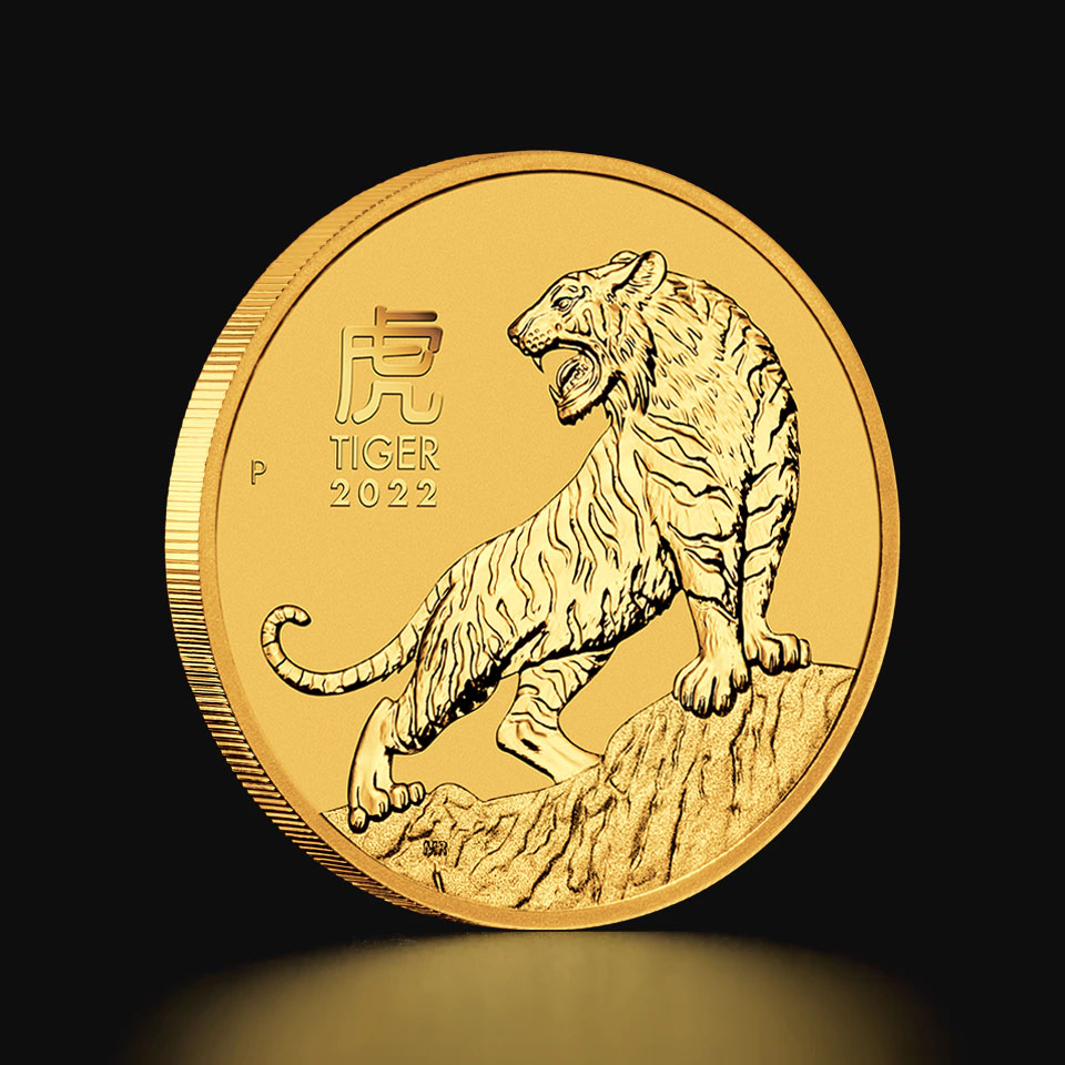 Złota moneta Australijski Lunar Rok Tygrysa 2022 1 oz