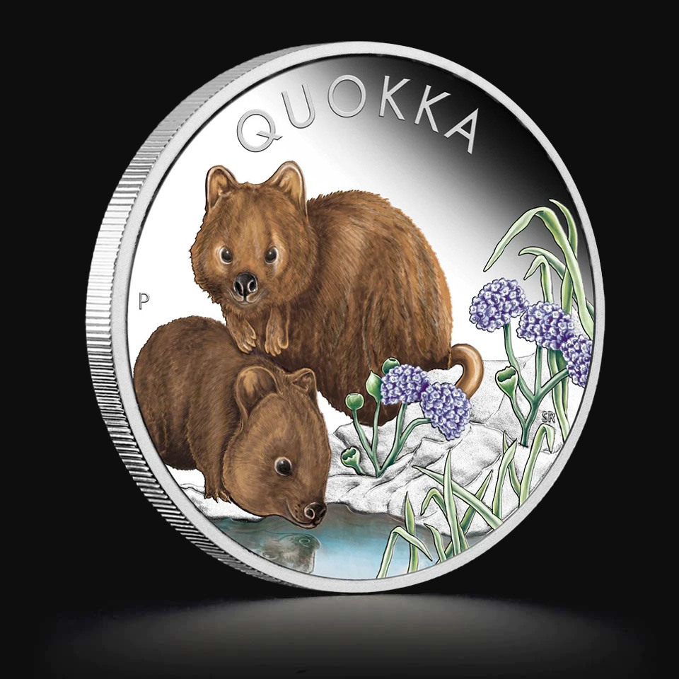 Srebrna moneta Australijska Kuoka Kolorowa 1 oz
