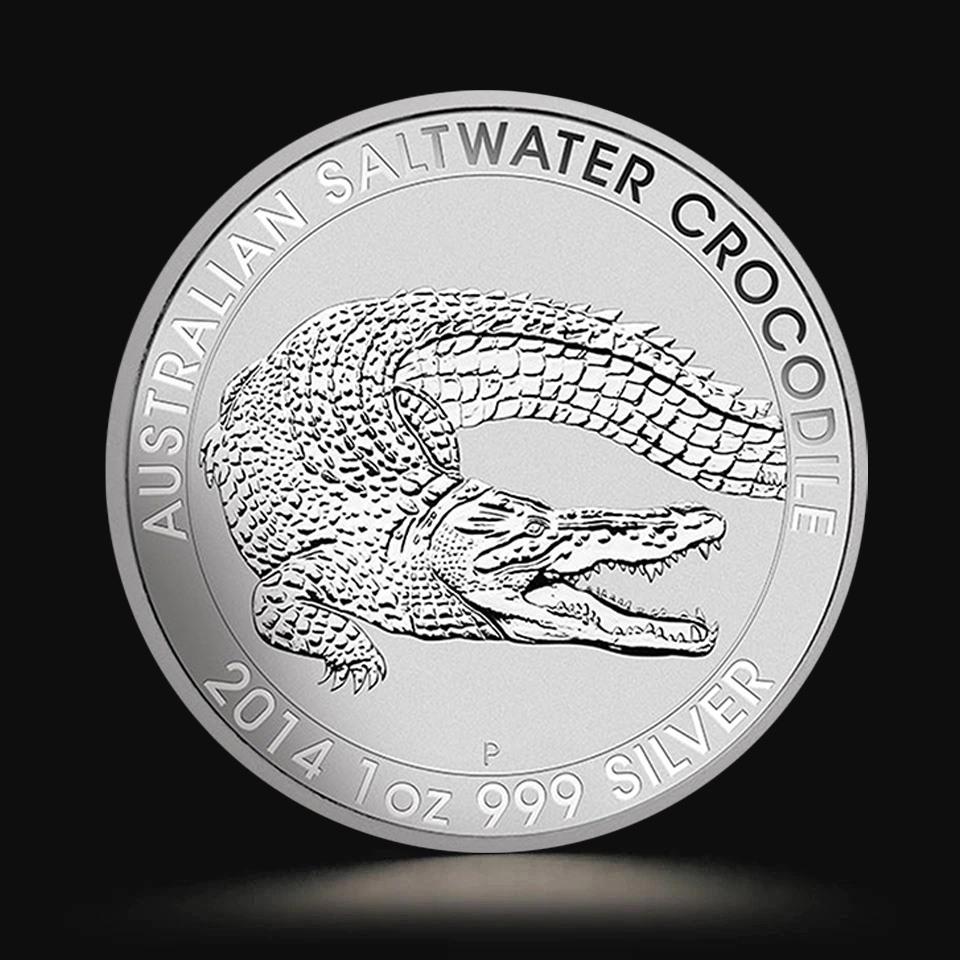 Srebrna moneta Australijski Krokodyl Różańcowy 1 oz