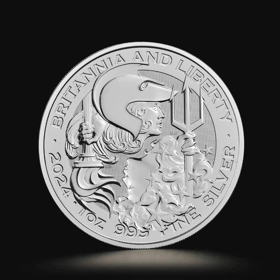 Srebrna moneta Britannia i Liberty 1 oz