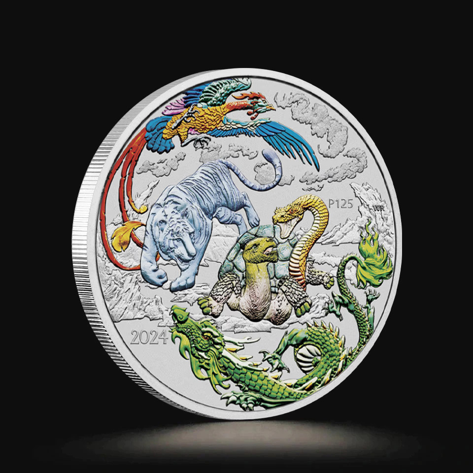 Srebrna moneta Chińskie Mity i Legendy Four Guardians Lan 1 oz