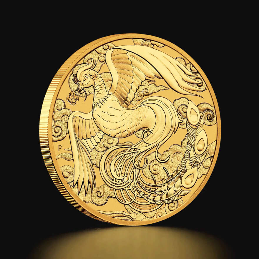 Złota moneta Chińskie Mity i Legendy Feniks 1 oz