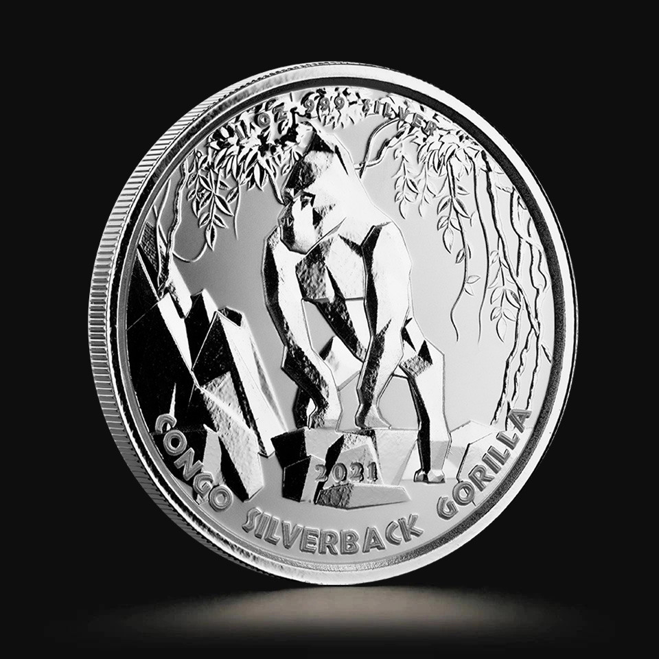 Srebrna moneta Kongijski Goryl 1 oz