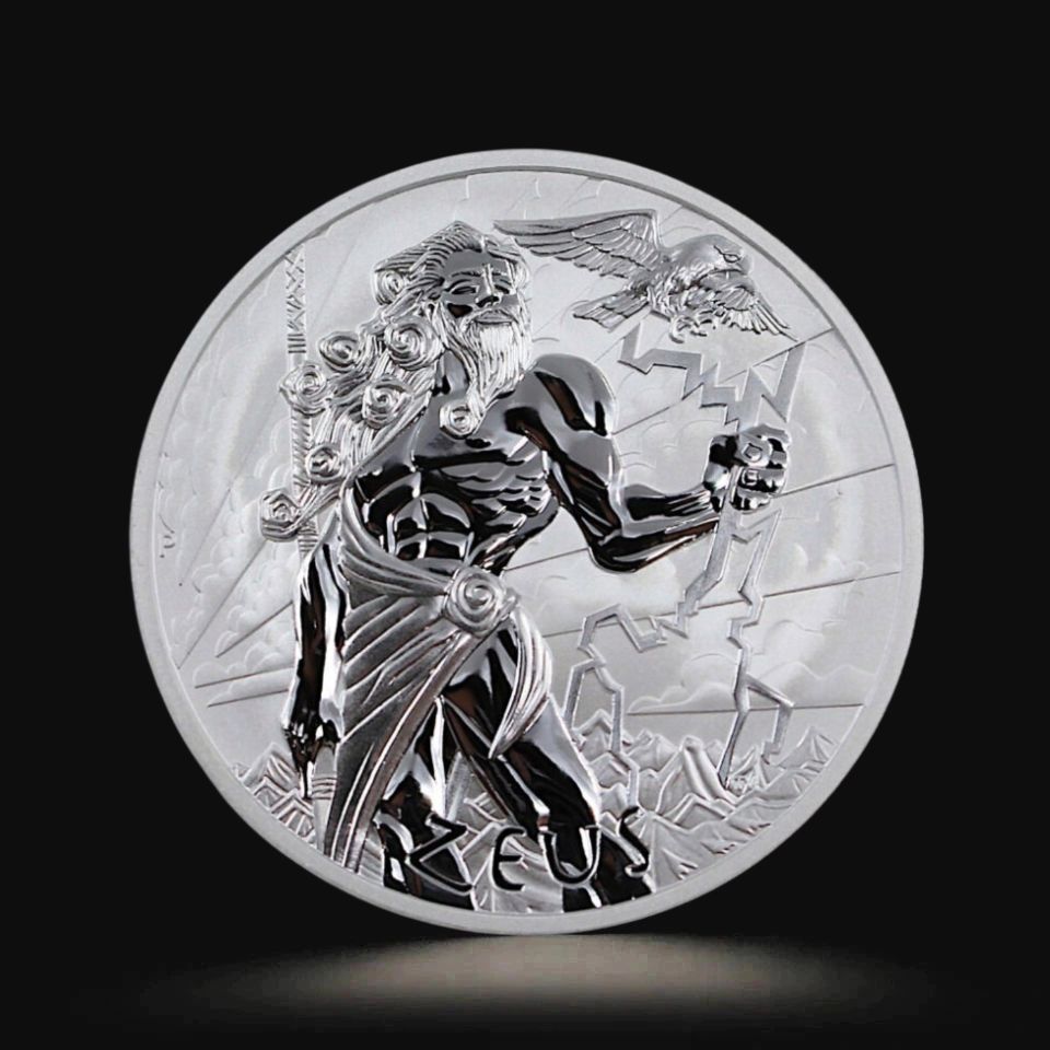 Srebrna moneta Bogowie Olimpu Zeus 1 oz