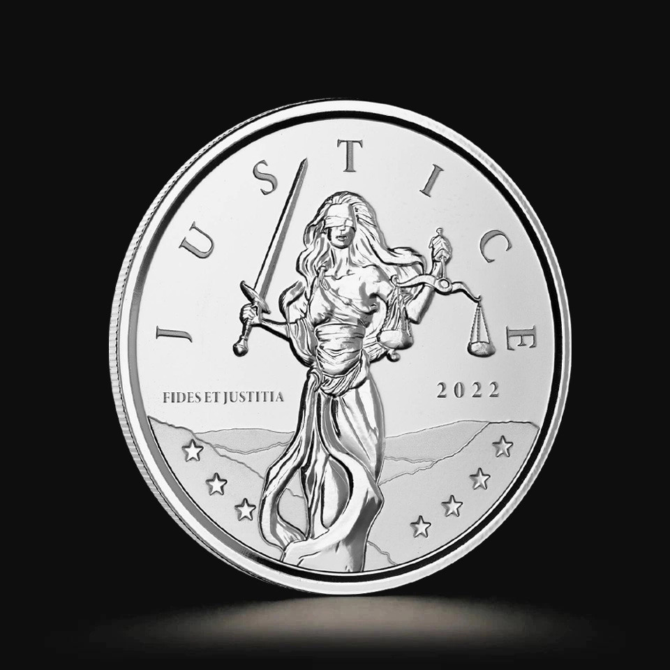 Srebrna moneta Lady Justice 1 oz