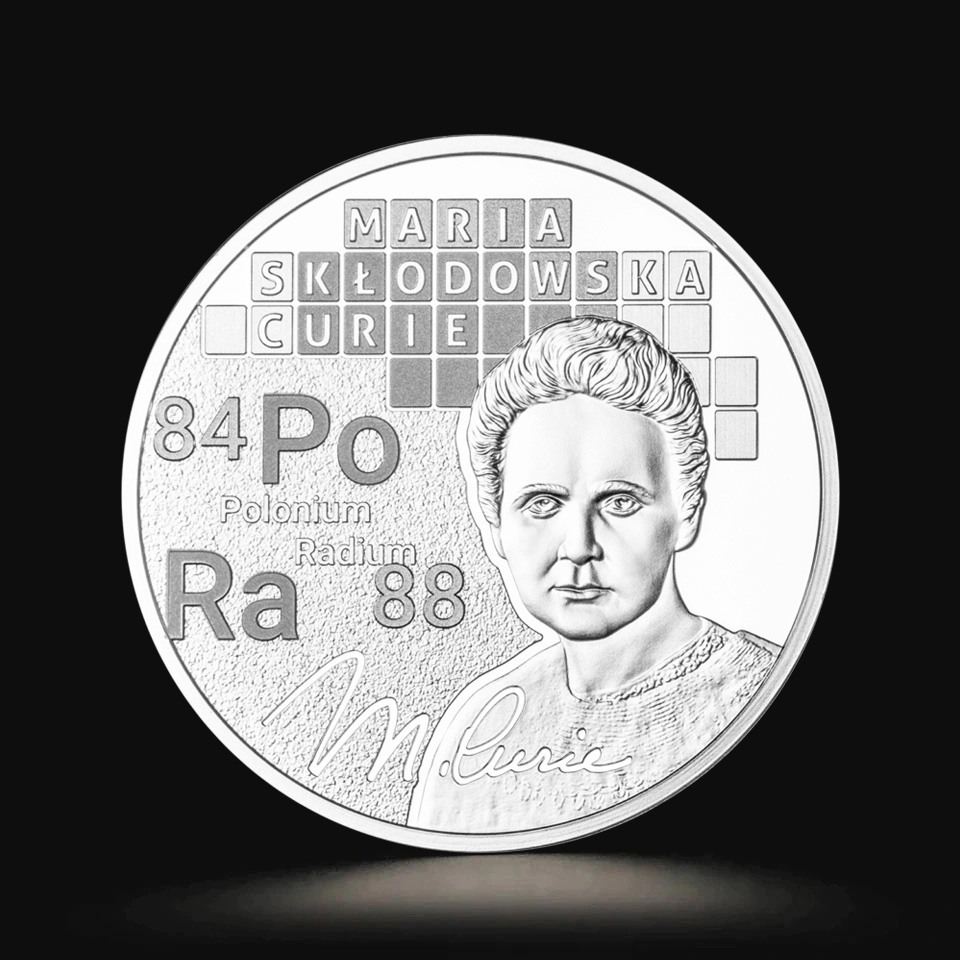 Srebrna moneta Maria Skłodowska-Curie 1 oz