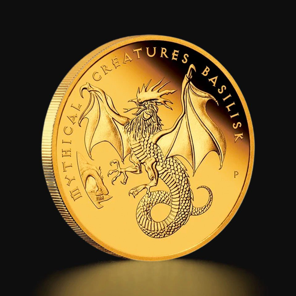 Złota moneta Mityczne Stworzenia: Bazyliszek Proof 1 oz