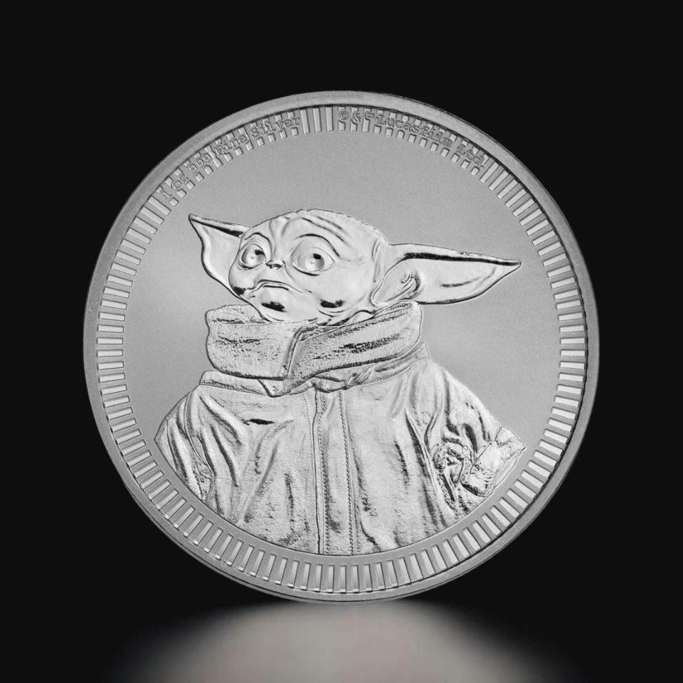 Srebrna Moneta Star Wars: Grogu Baby Yoda 1 oz