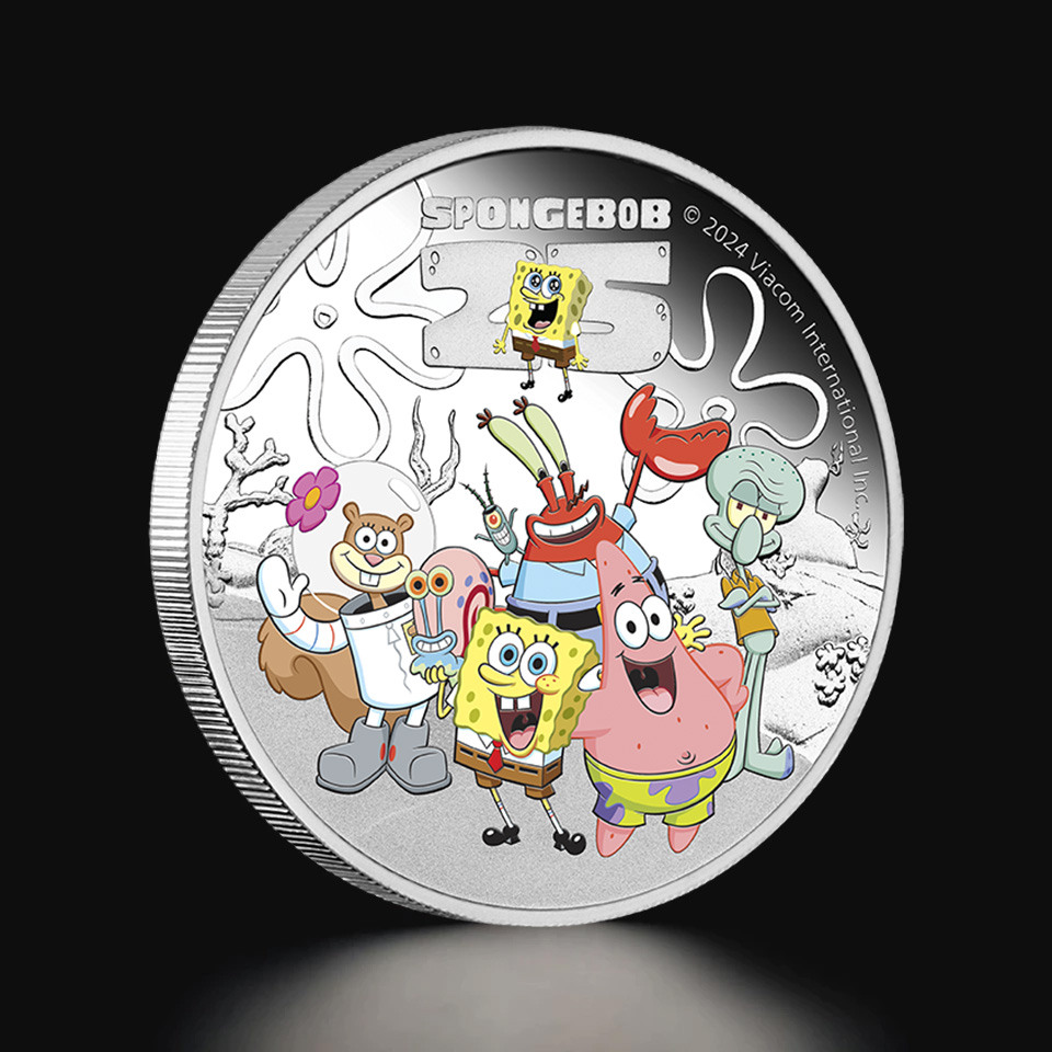 Srebrna moneta SpongeBob kolorowy 1 oz