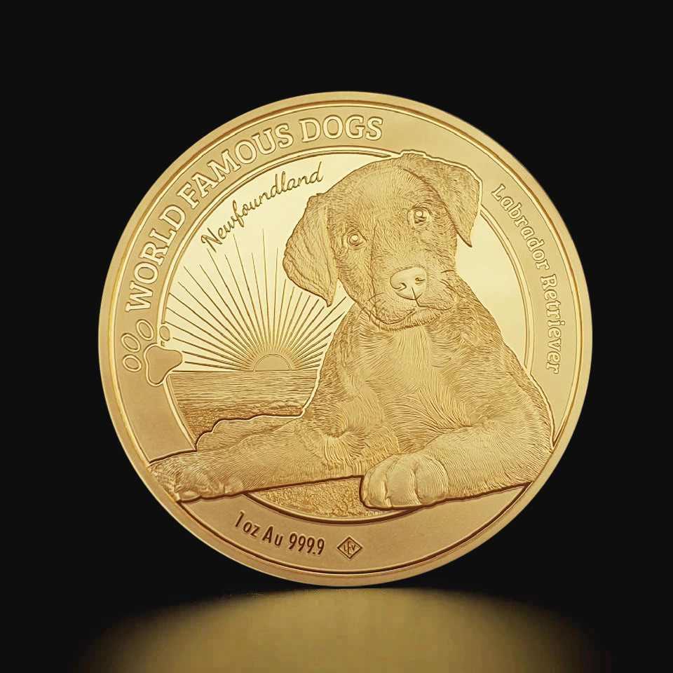 Złota moneta Labrador Psy Świata 1 oz