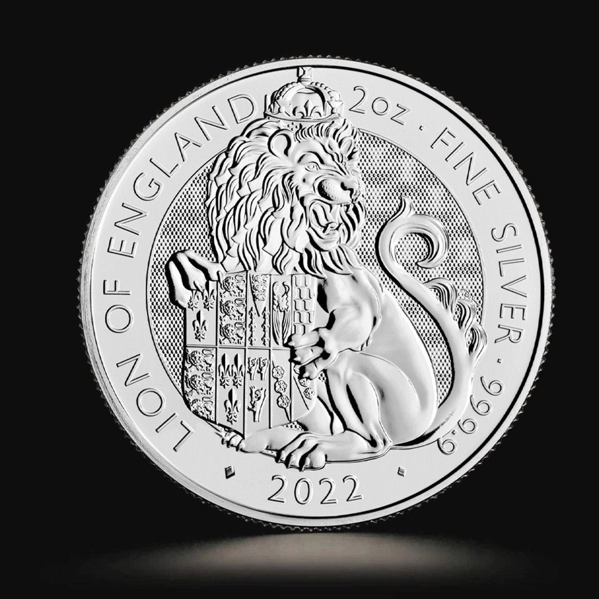 2 oz The Royal Tudor Beasts: Lion of England 2022 Silver Coin | Tavex
