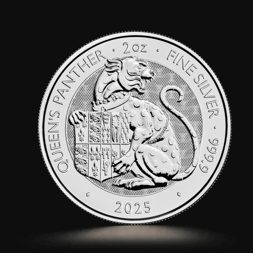 Srebrna moneta Bestie Tudorów: Pantera Królowej 2 oz