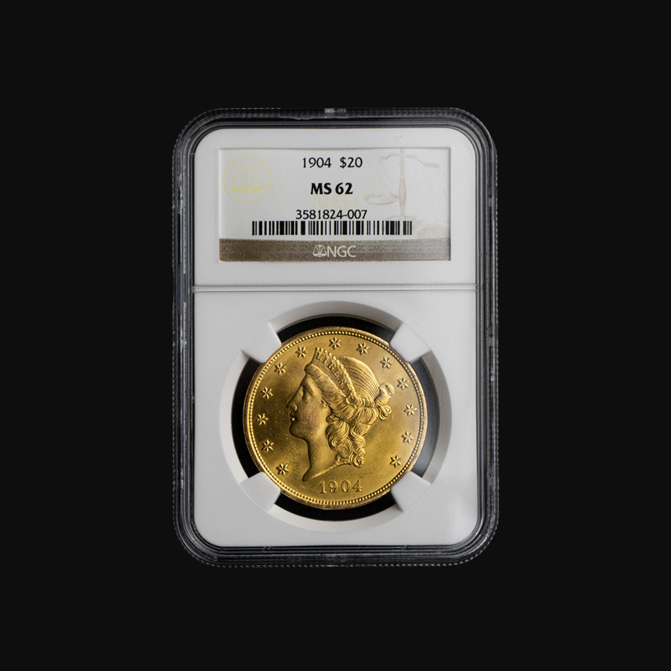 Złota moneta 20 dolarów Bogini Libertas 30,09g NGC