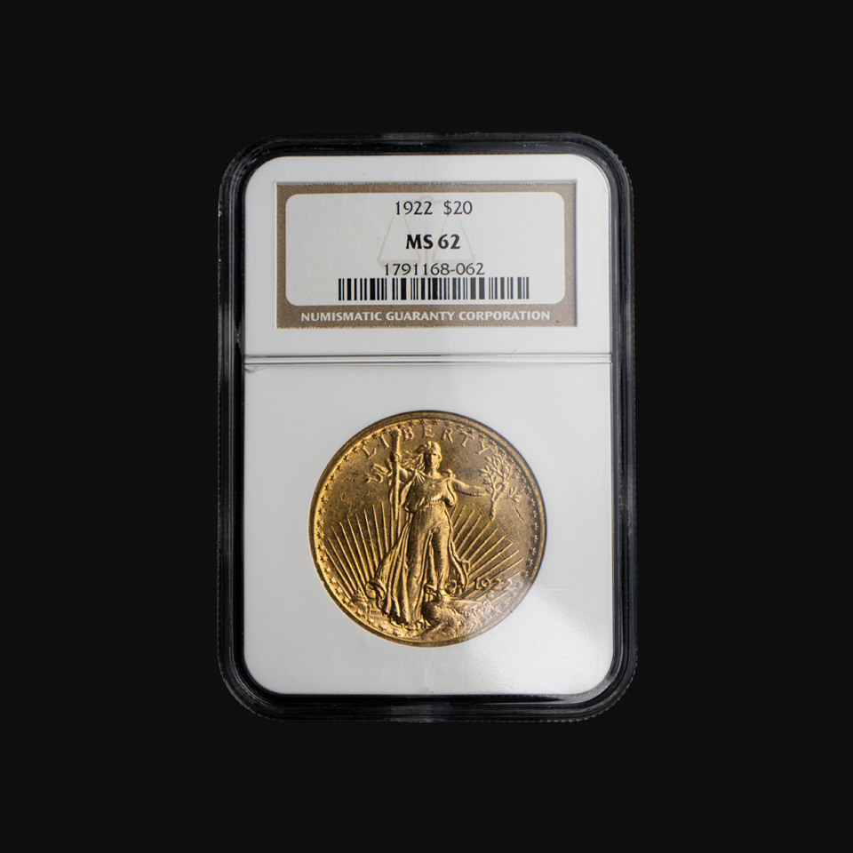 Złota moneta 20 dolarów Podwójny Orzeł 30,09 g NGC