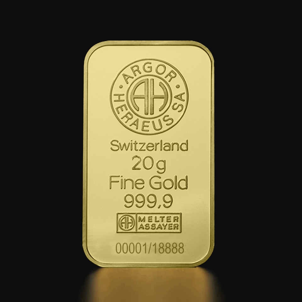 Sztabka złota 20g Argor-Heraeus