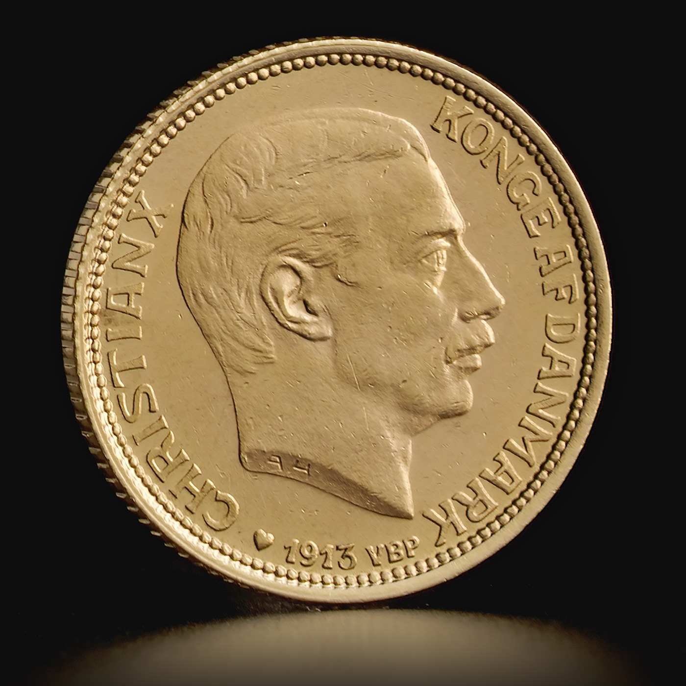 Złota moneta Duńskie 20 koron Christian X 8,06 g