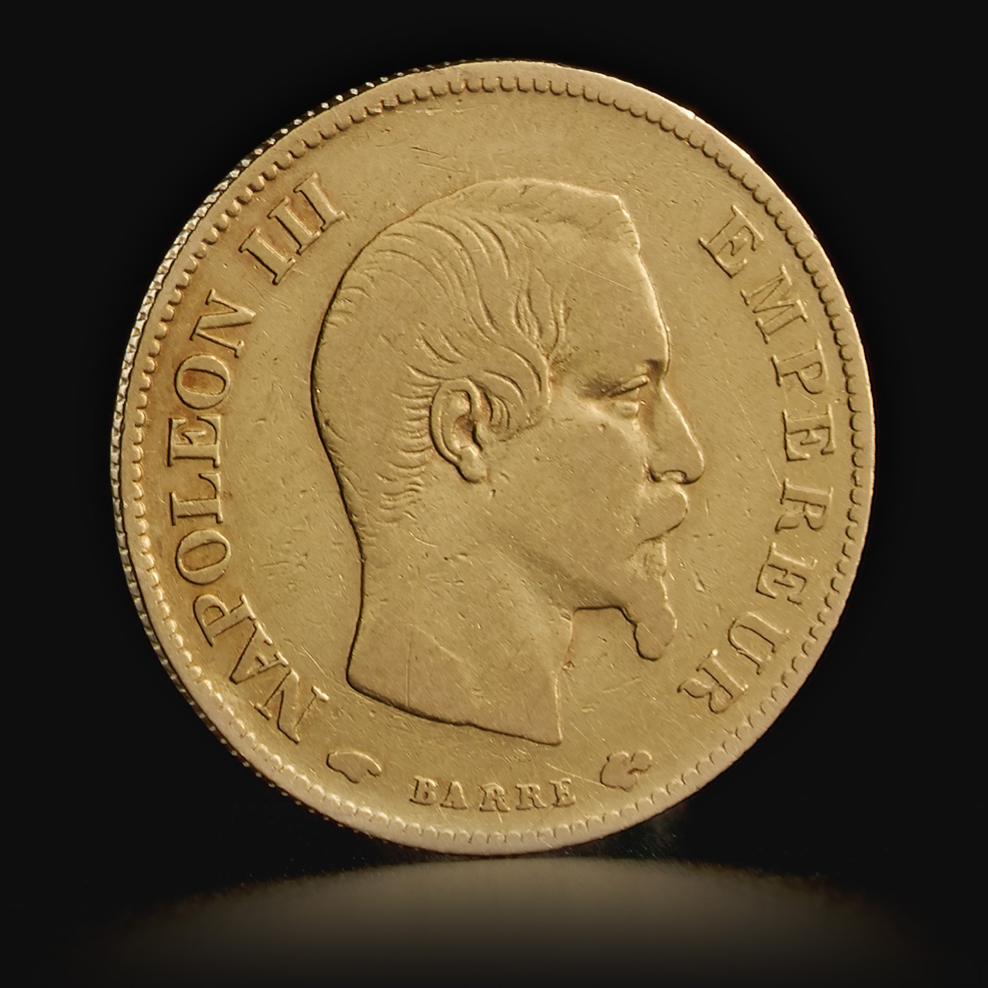 Złota moneta Francuskie 10 Franków – Napoleon III 2,90 g