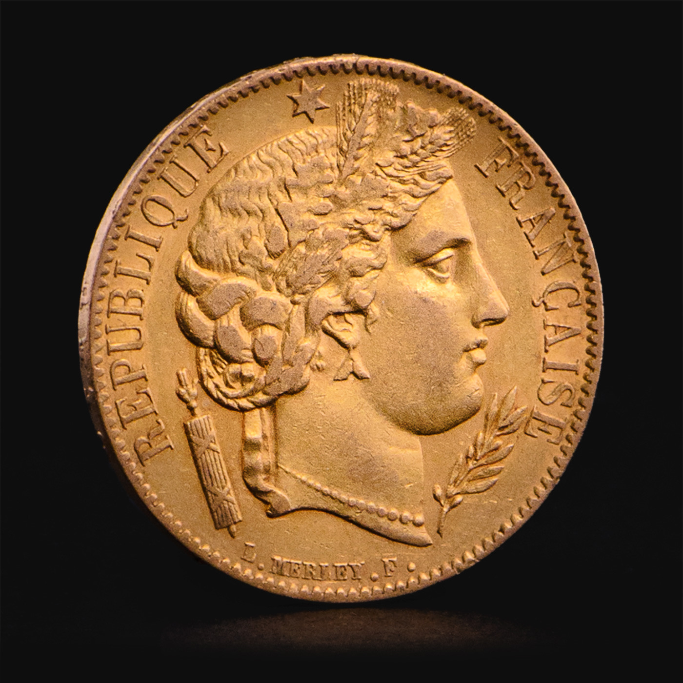 Złota moneta Francuskie 20 Franków (5,81 g) – Ceres