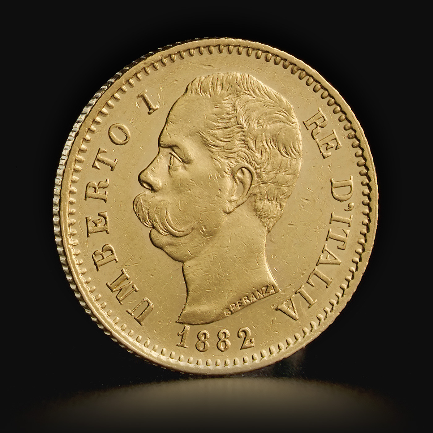 Złota moneta Włoskie 20 Lirów – Umberto I 5,81 g