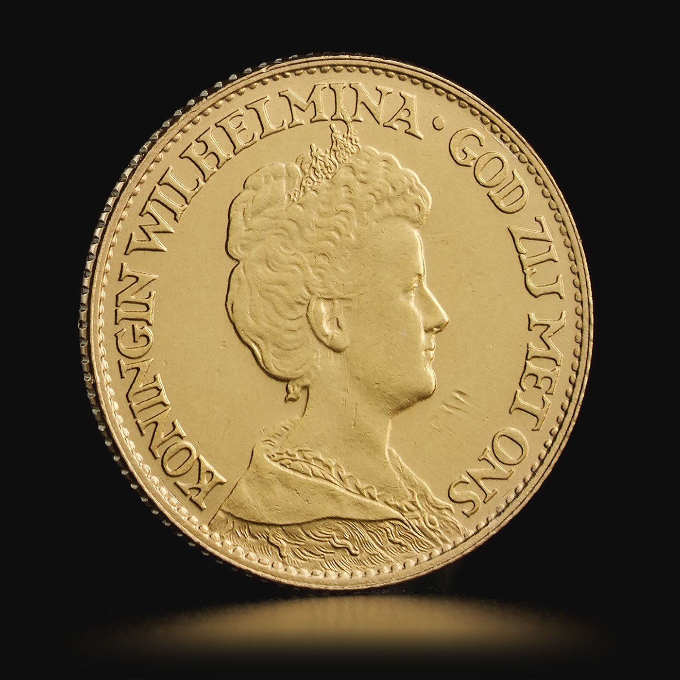 Złota moneta Holenderskie 10 Guldenów – Wilhelmina 6,06 g
