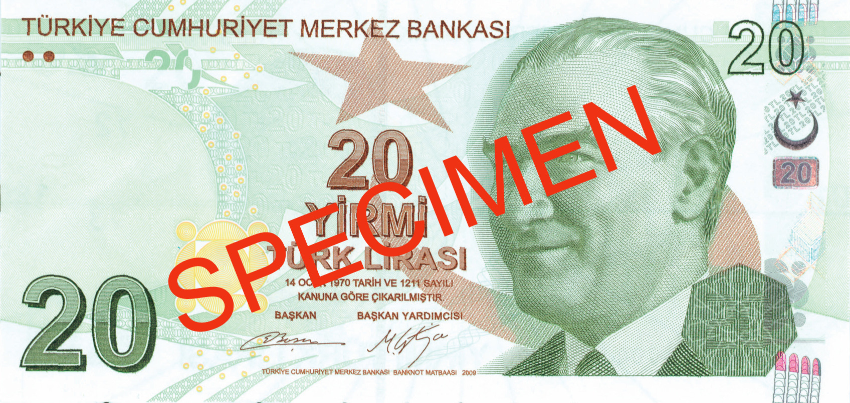 Lira turecka 20 TRY