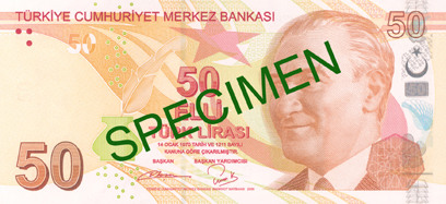 Lira turecka 50 TRY