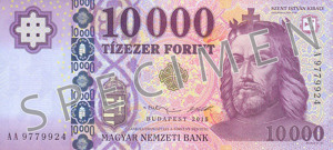 Węgry waluta – forint węgierski (awers)