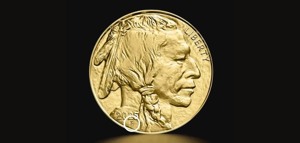 Author's initials on gold coin