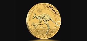 Znak menniczy The Perth Mint na złotej monecie